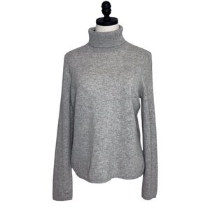 Charter Club 100% Cashmere Turtleneck Heather Gray Size L